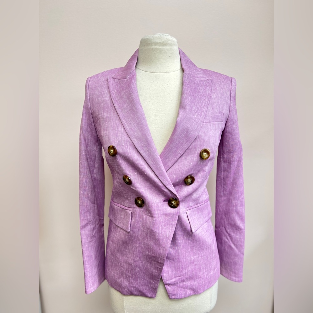 Veronica Beard Lilac Double-Breasted Blazer - Picture 3 of 7